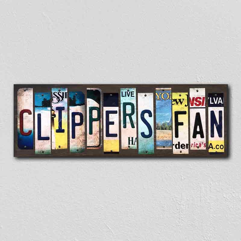 Clippers Fan Wholesale Novelty License Plate Strips Wood Sign