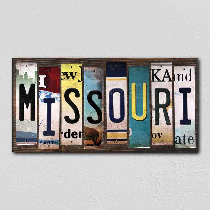 Missouri Wholesale Novelty License Plate Strips Wood Sign
