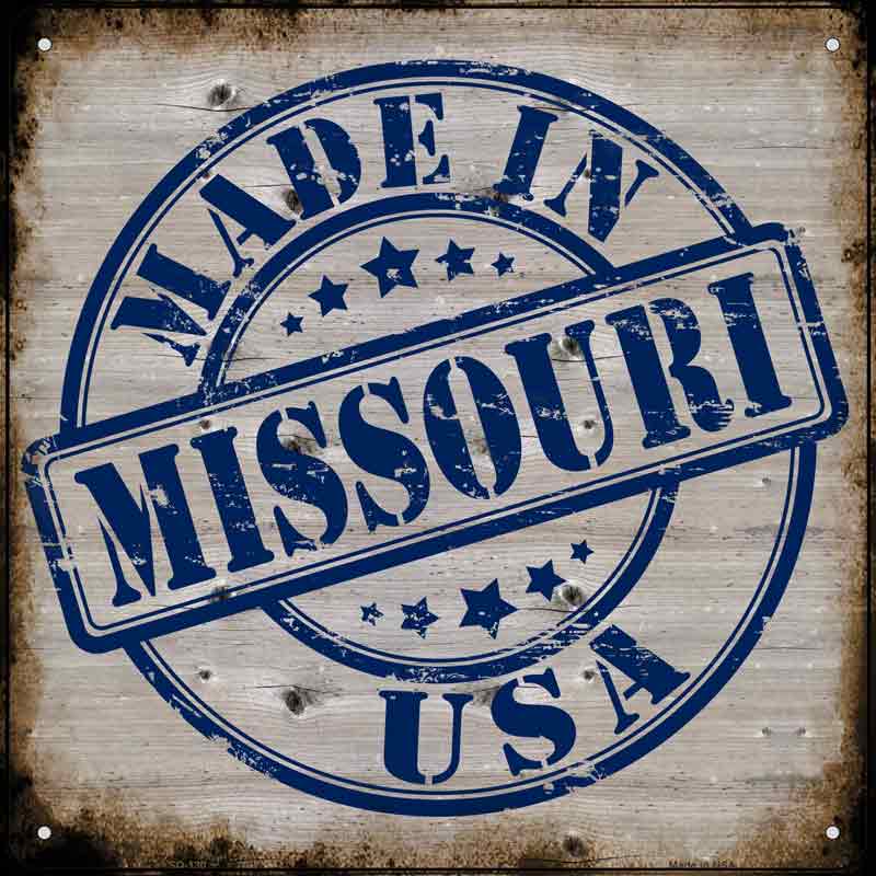 Missouri Stamp On Wood Wholesale Novelty Metal Square SIGN