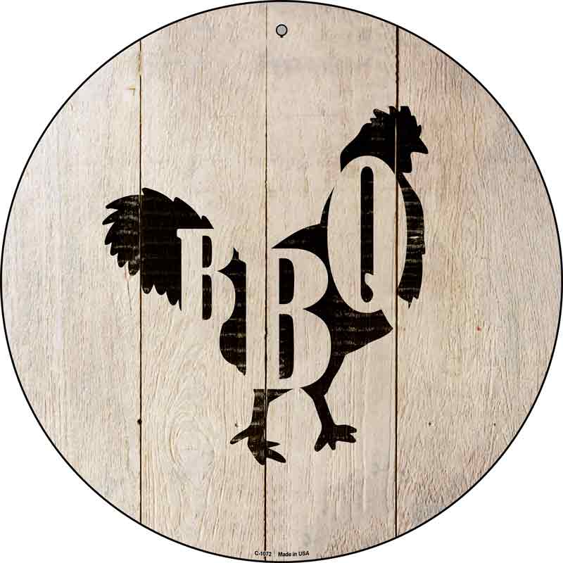 Chickens Make BBQ Wholesale Novelty Metal Circular Sign