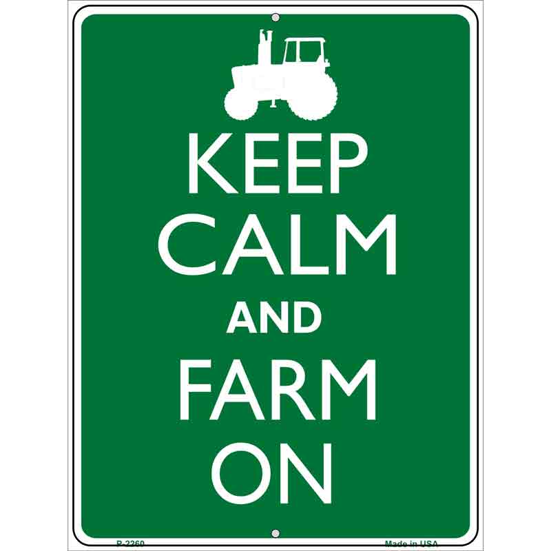 Keep Calm Farm On Wholesale Metal Novelty Parking SIGN