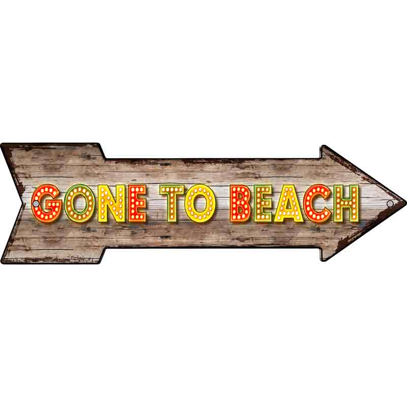 Gone To Beach Wholesale Novelty Metal Arrow Sign