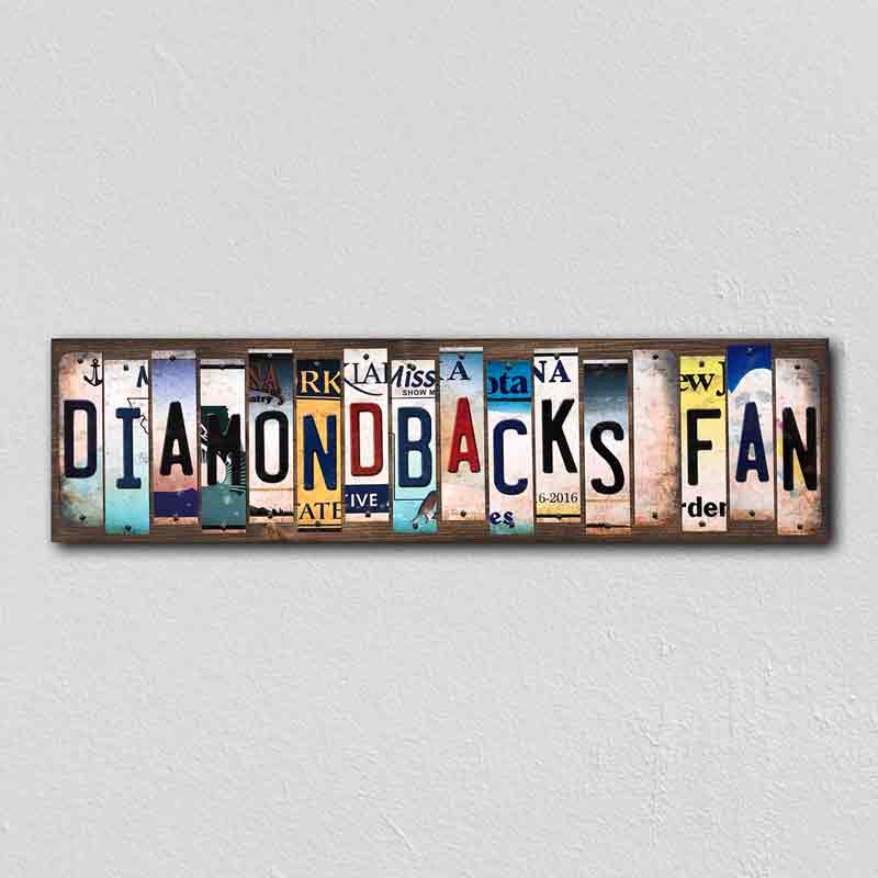 Diamondbacks Fan Wholesale Novelty License Plate Strips Wood Sign