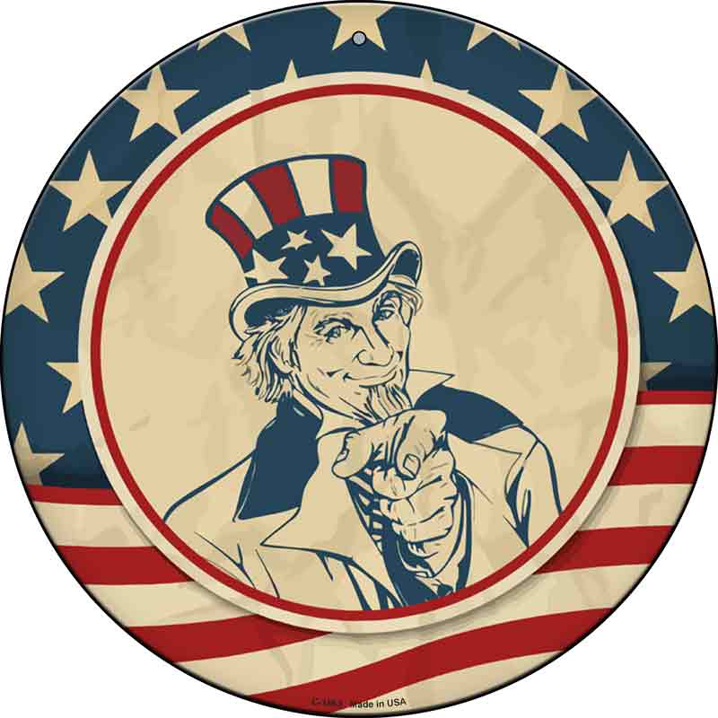 America Wants You Wholesale Novelty Metal Circle SIGN C-1863