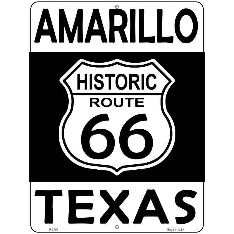 Amarillo Texas Historic Route 66 Wholesale Novelty Metal Parking SIGN