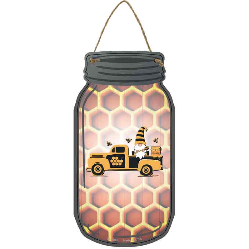 Gnome In Honey Truck Wholesale Novelty Metal Mason Jar SIGN