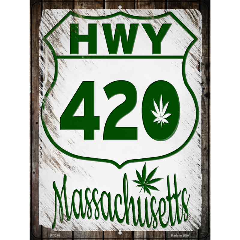 HWY 420 Massachusetts Wholesale Novelty Metal Parking SIGN