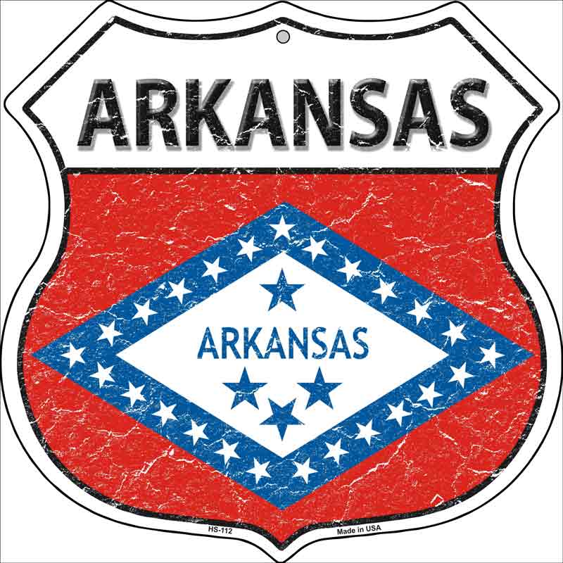 Arkansas State FLAG Highway Shield Wholesale Metal Sign