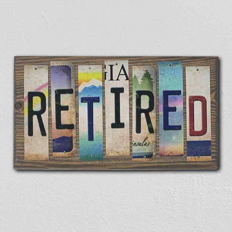 Retired Wholesale Novelty License Plate Strips Wood Sign