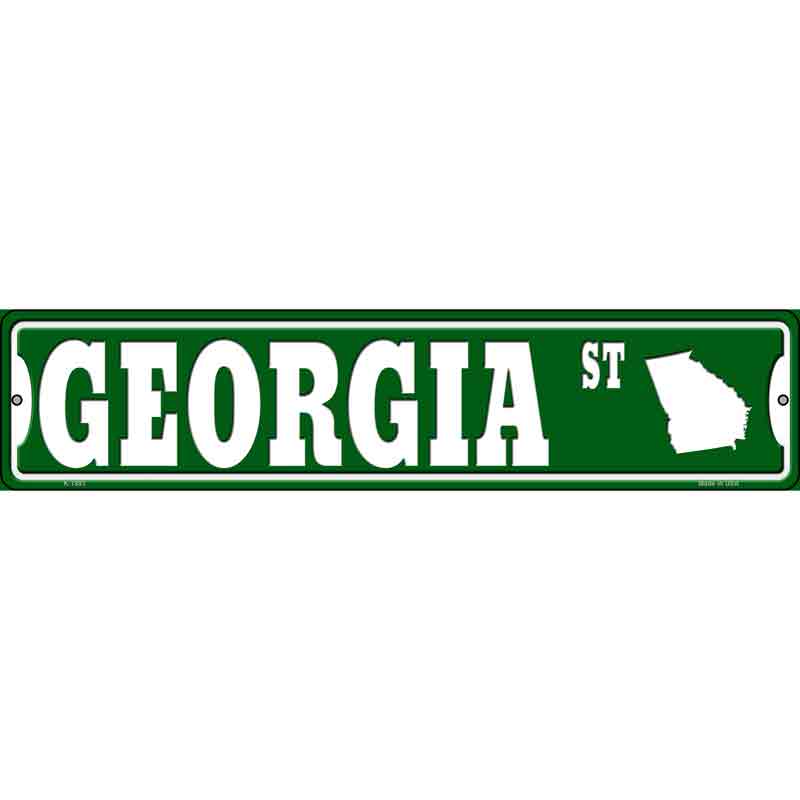Georgia St Silhouette Wholesale Novelty Small Metal Street SIGN