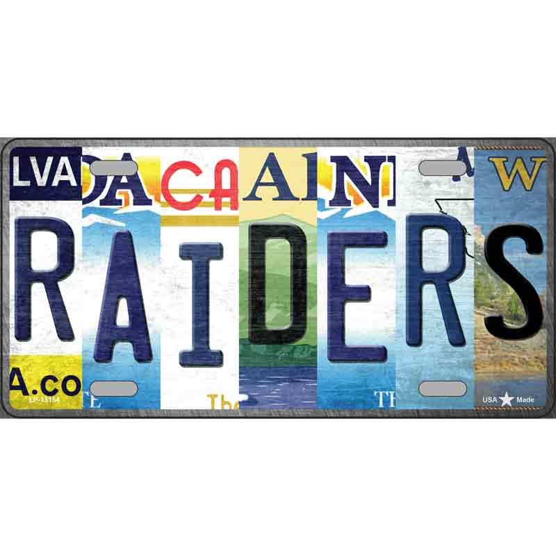 Raiders Strip Art Wholesale Novelty Metal License Plate Tag