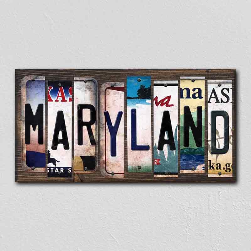 Maryland Wholesale Novelty License Plate Strips Wood Sign