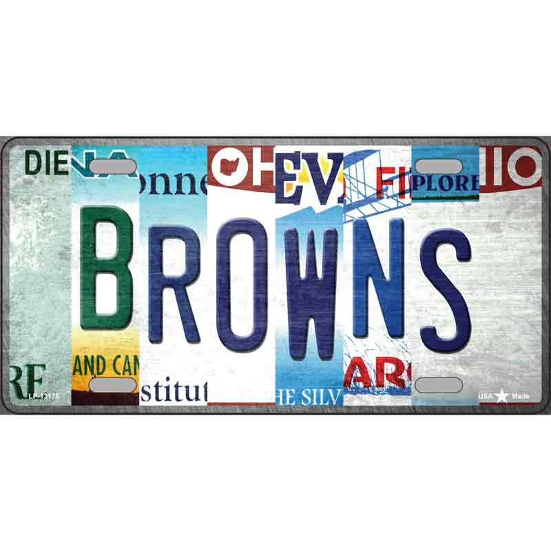 Browns Strip Art Wholesale Novelty Metal License Plate Tag