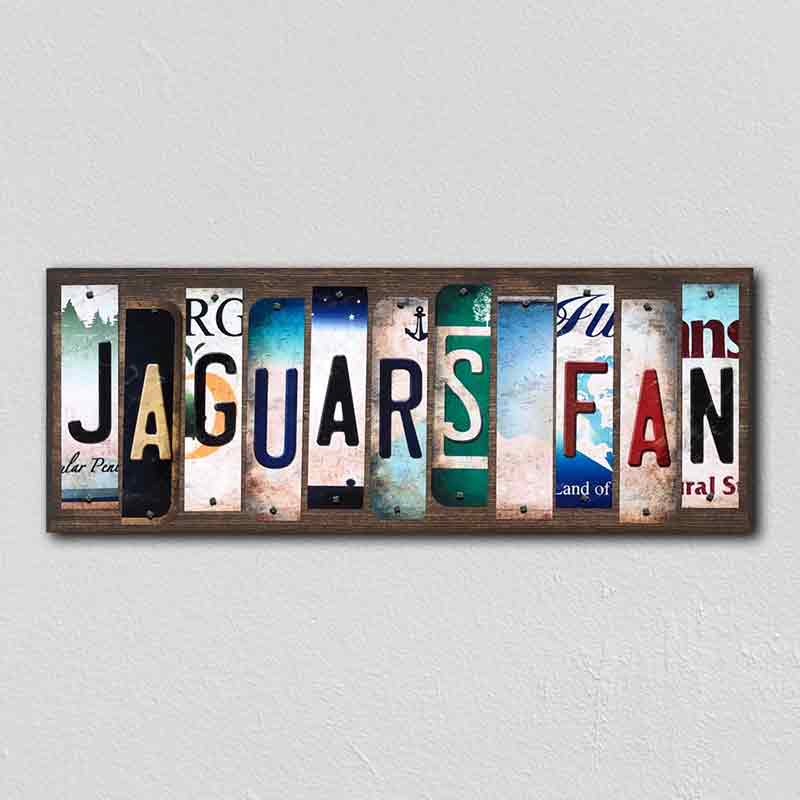Jaguars FAN Wholesale Novelty License Plate Strips Wood Sign