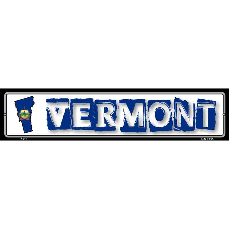 Vermont State Outline Wholesale Novelty Metal Vanity Small Street SIGN