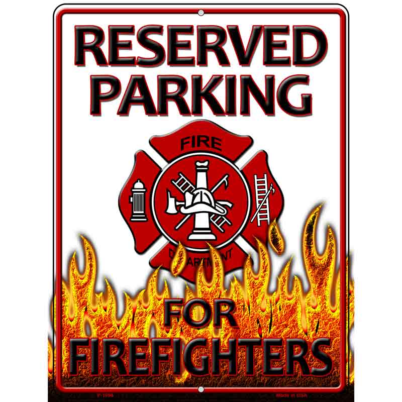 Reserved Parking Firefighters Wholesale Metal Novelty Parking SIGN