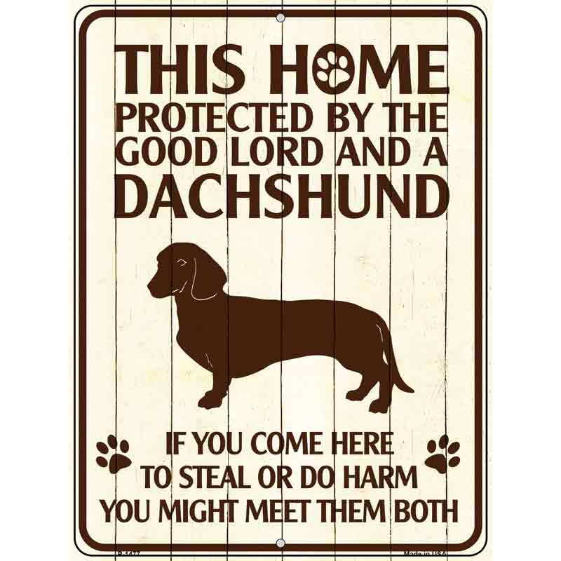 Dachshund Protected Wholesale Metal Novelty Parking SIGN