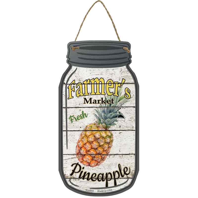 Pineapple Farmers Market Wholesale Novelty Metal Mason Jar SIGN