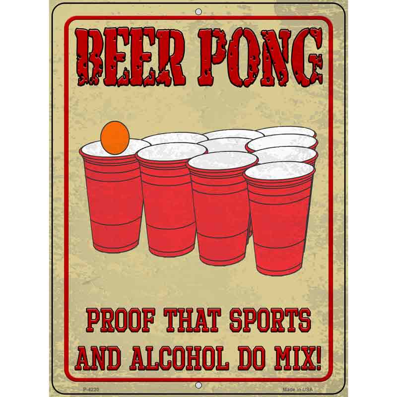 Proof Sports and Alcohol Mix Wholesale Novelty Metal Parking SIGN
