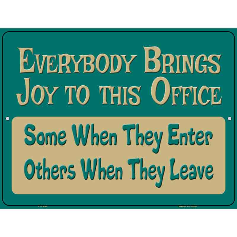 Joy To The Office Wholesale Metal Novelty Parking SIGN