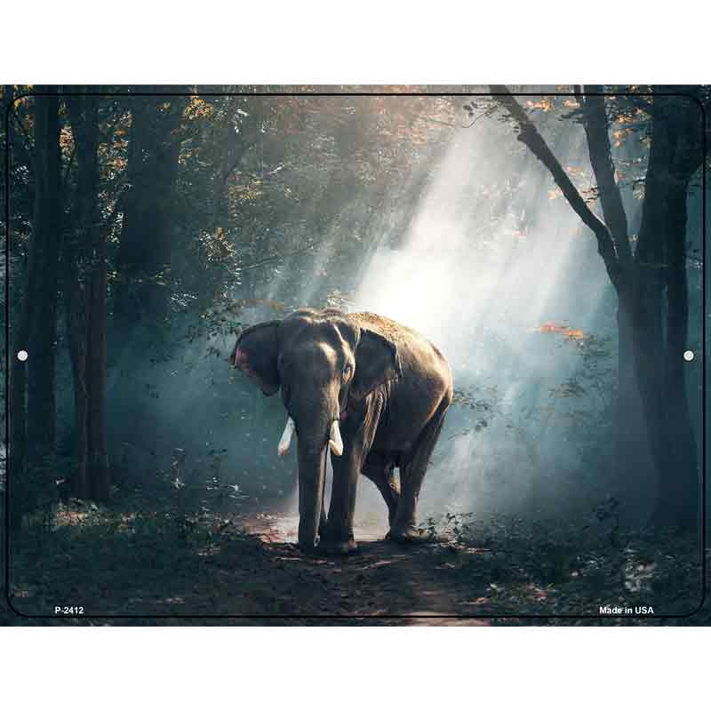 Elephant in the Forest Wholesale Novelty Metal Parking SIGN
