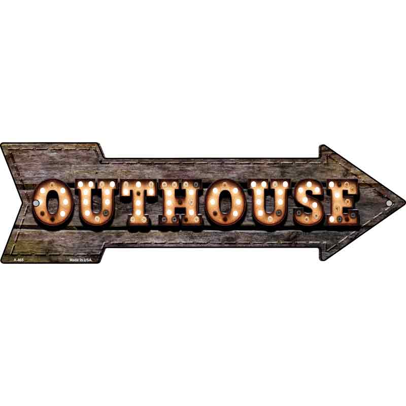 Outhouse Bulb Letters Wholesale Novelty Arrow Sign