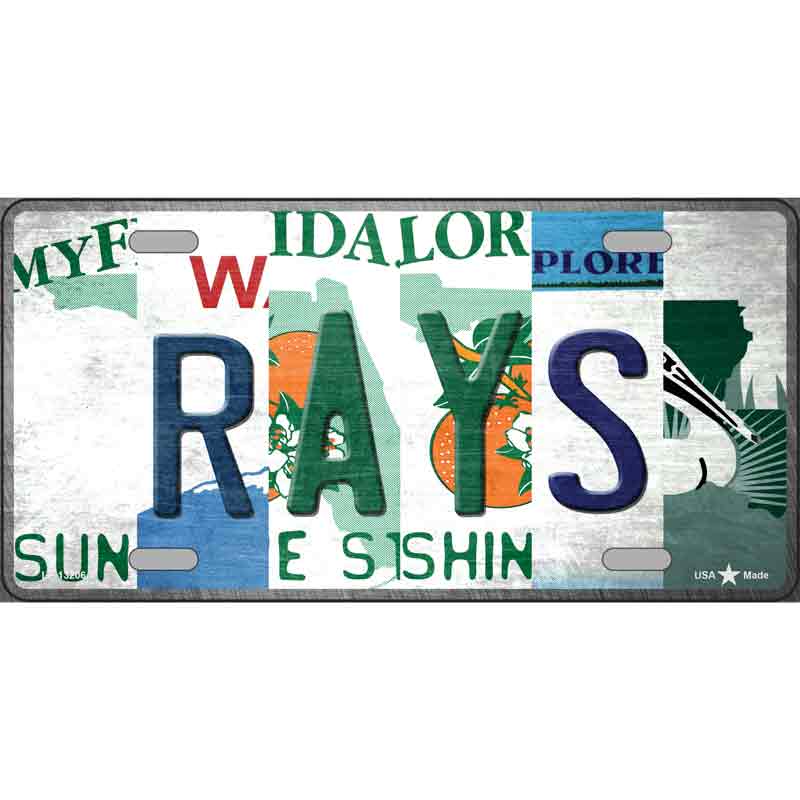 Rays Strip Art Wholesale Novelty Metal License Plate Tag