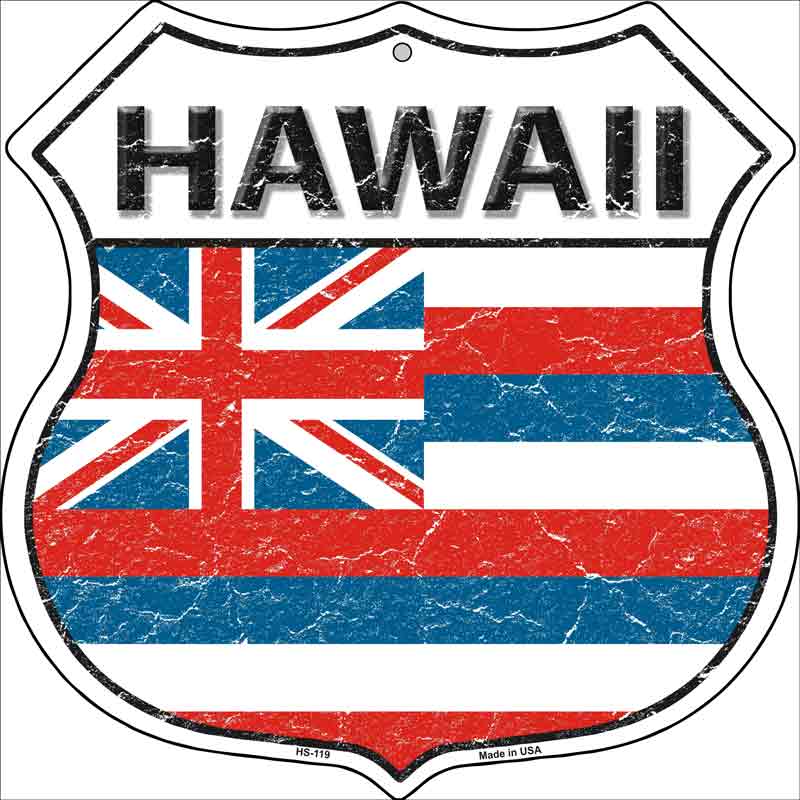 Hawaii State FLAG Highway Shield Wholesale Metal Sign