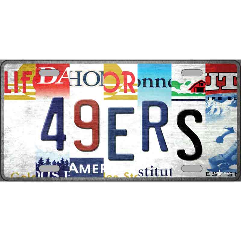 49ers Strip Art Wholesale Novelty Metal License Plate Tag