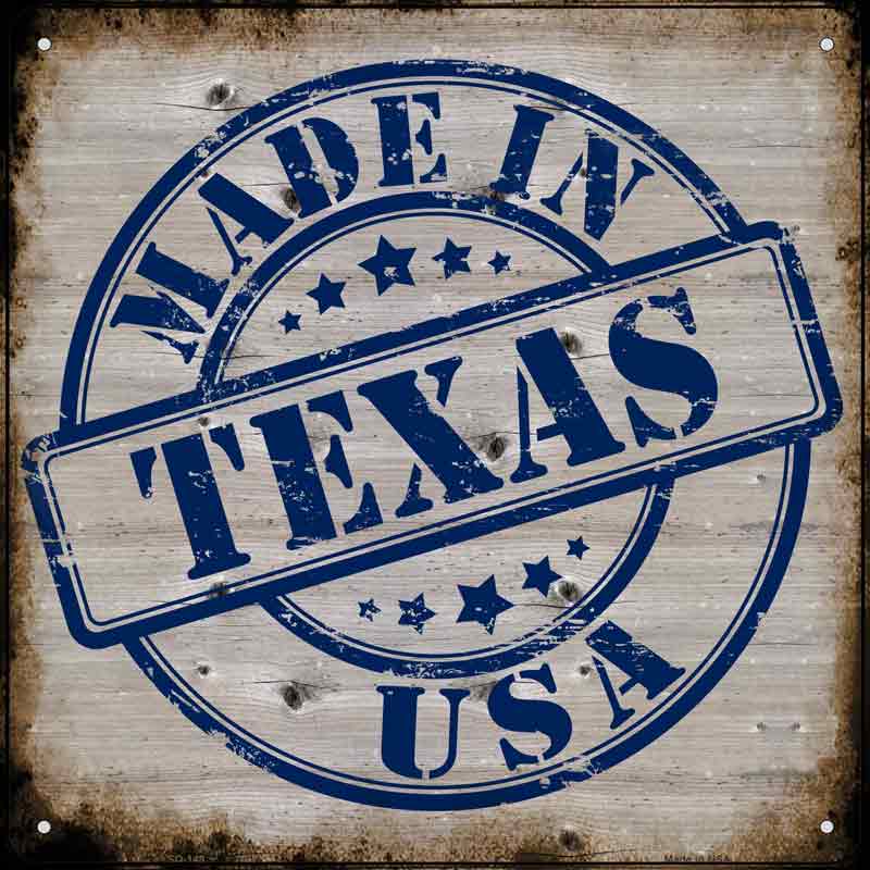 Texas Stamp On Wood Wholesale Novelty Metal Square SIGN
