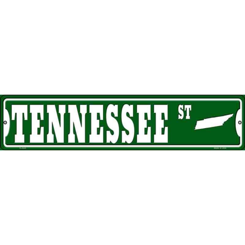 Tennessee St Silhouette Wholesale Novelty Small Metal Street SIGN