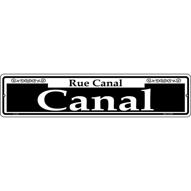 Canal Wholesale Novelty Small Metal Street Sign