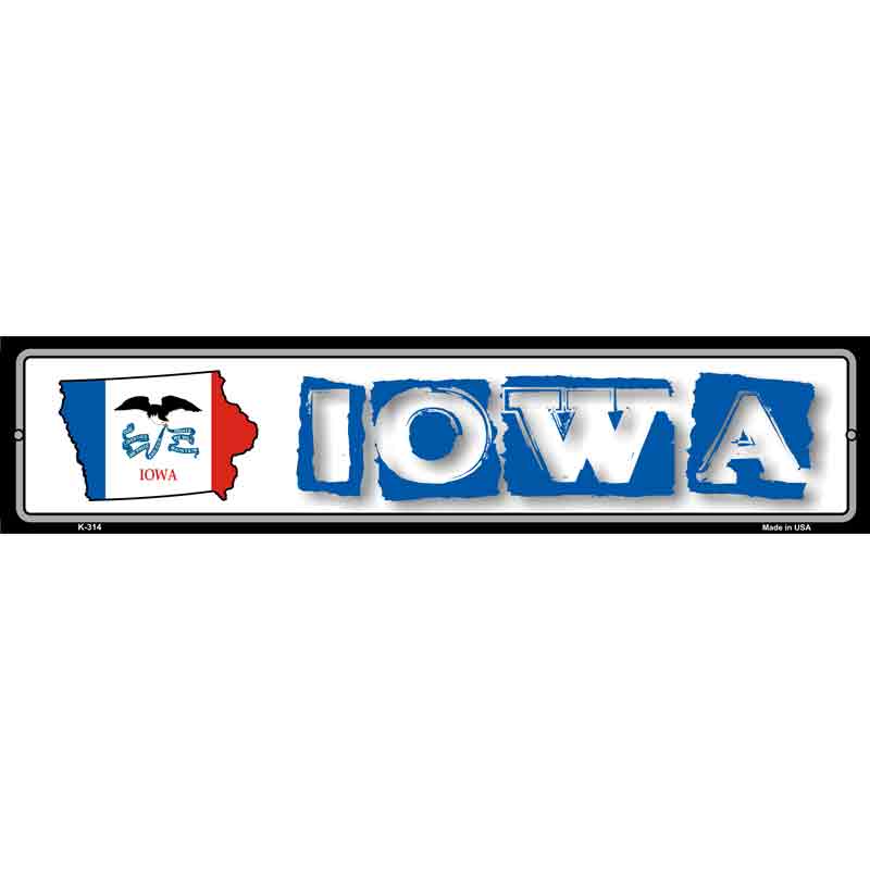Iowa State Outline Wholesale Novelty Metal Vanity Small Street SIGN