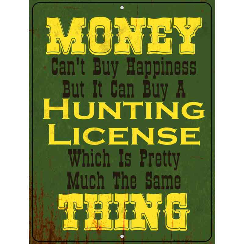 Money Cant Buy Happiness Wholesale Metal Novelty Parking SIGN
