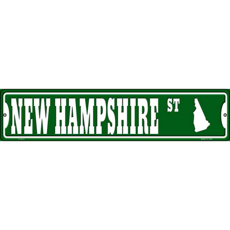 New Hampshire St Silhouette Wholesale Novelty Small Metal Street SIGN