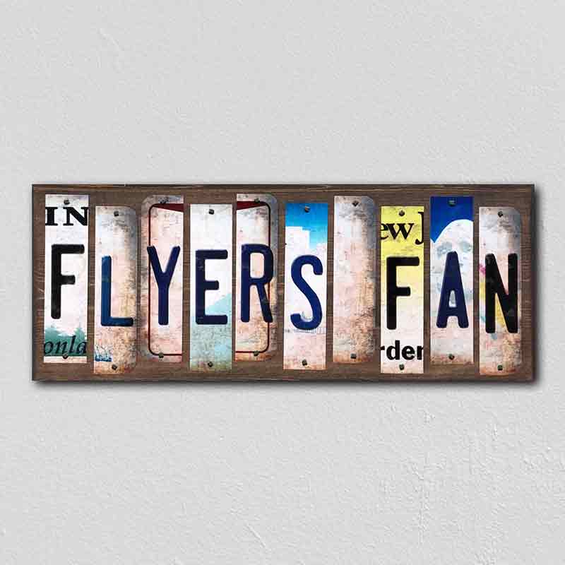 Flyers Fan Wholesale Novelty License Plate Strips Wood Sign