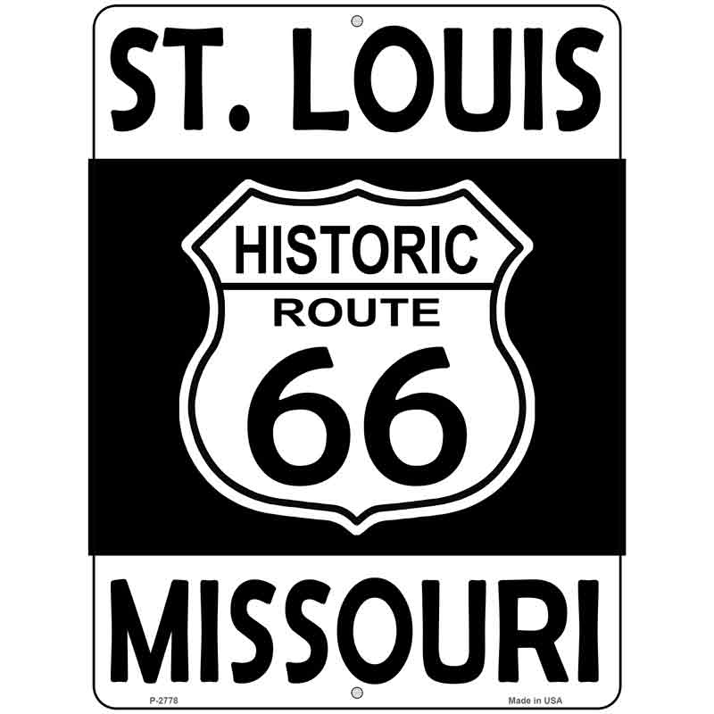 St Louis Missouri Historic ROUTE 66 Wholesale Novelty Metal Parking Sign