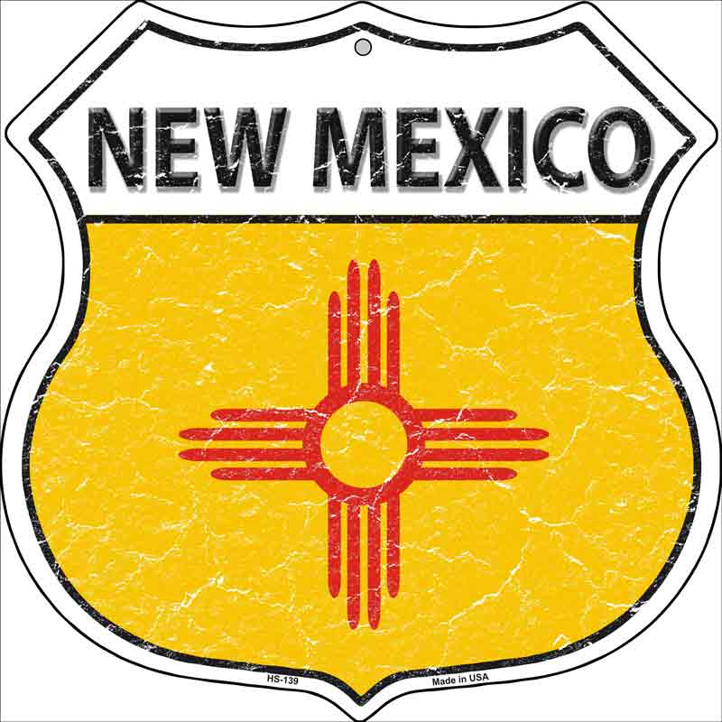 NEW Mexico State Flag Highway Shield Wholesale Metal Sign