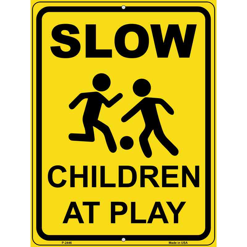 Slow Childen At Play Wholesale Novelty Metal Parking SIGN
