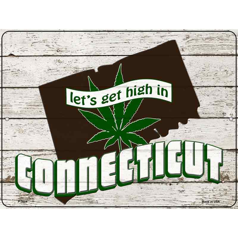 Get High In Connecticut Wholesale Novelty Metal Parking SIGN