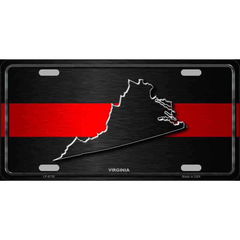 Virginia Thin Red Line Wholesale Metal Novelty LICENSE PLATE