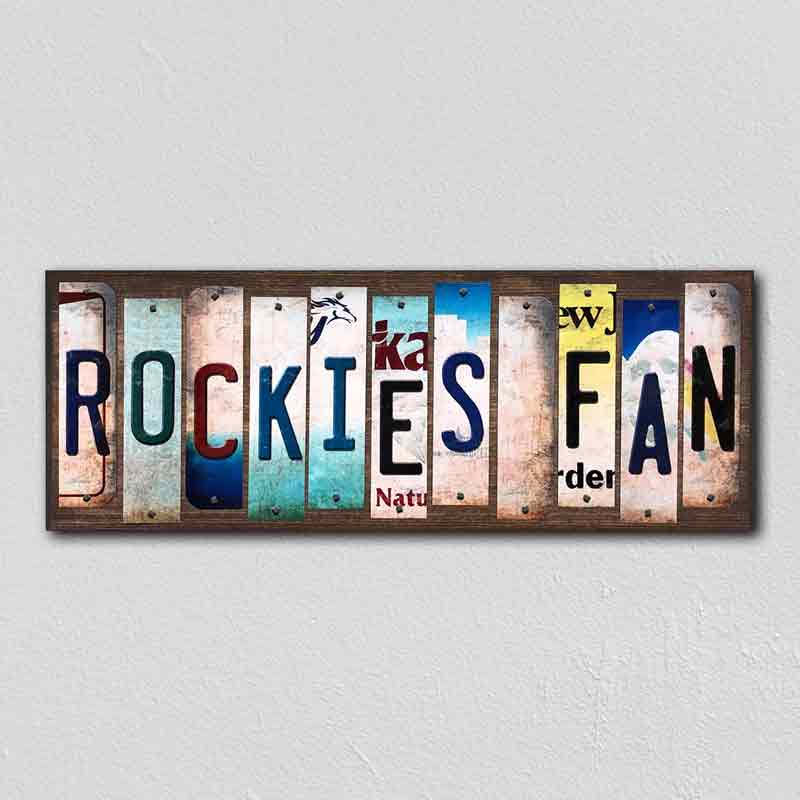 Rockies Fan Wholesale Novelty License Plate Strips Wood Sign
