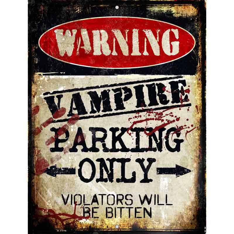 Vampire Parking Only Wholesale Metal Novelty Parking SIGN