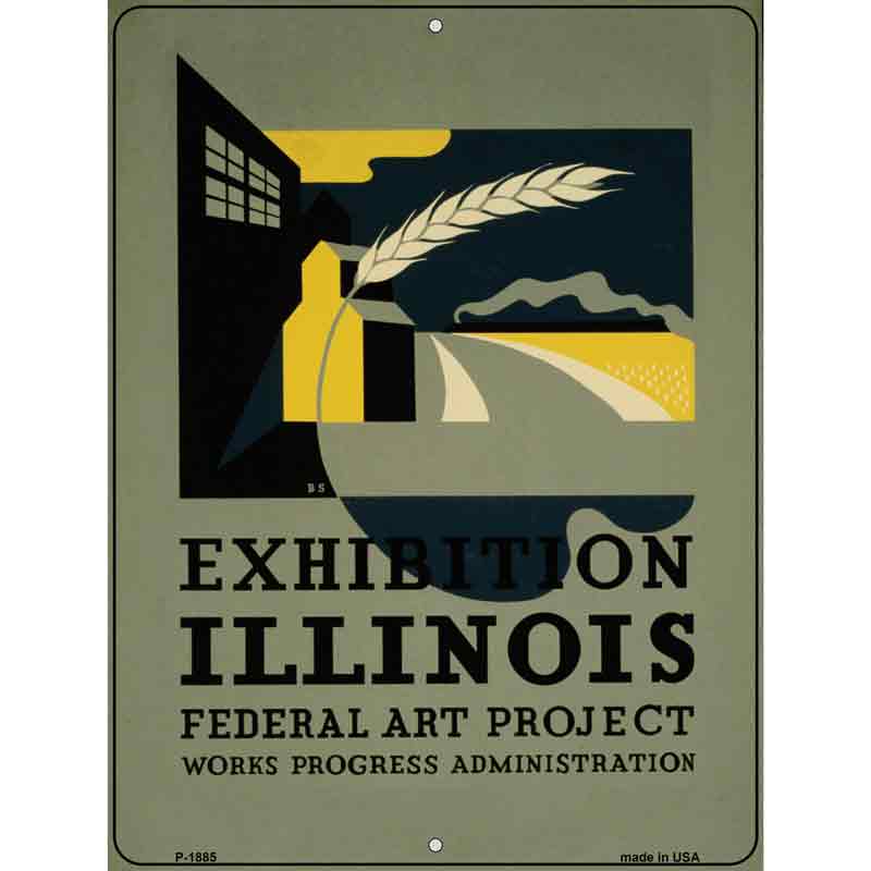 Illinois Art Project Vintage POSTER Wholesale Parking Sign