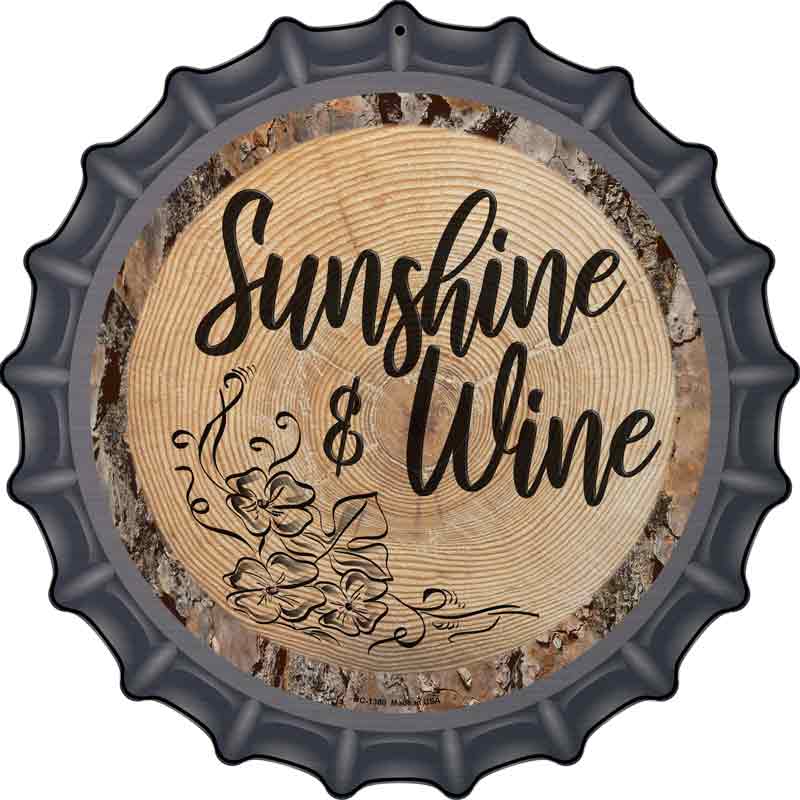 Sunshine and Wine Wholesale Novelty Metal Bottle CAP