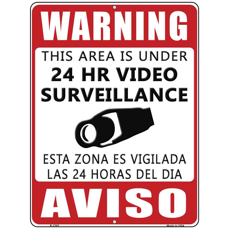 Warning This Area Is Under Video Surveillance Parking SIGN Wholesale Novelty