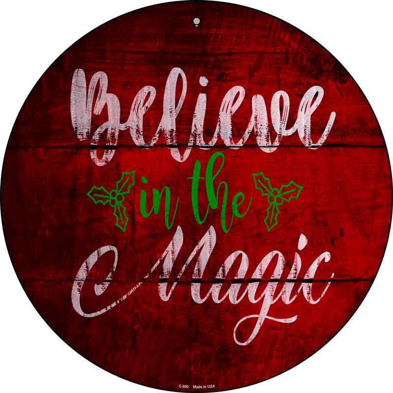 Believe In Magic Wholesale Novelty Metal Circular Sign