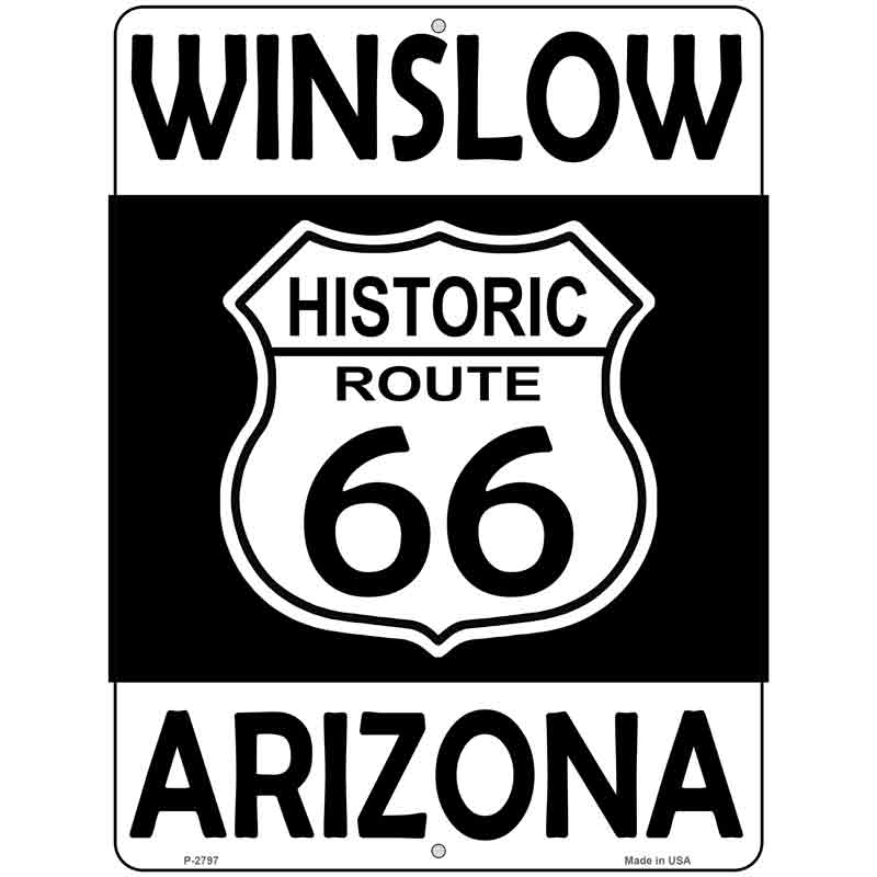 Winslow Arizona Historic Route 66 Wholesale Novelty Metal Parking SIGN