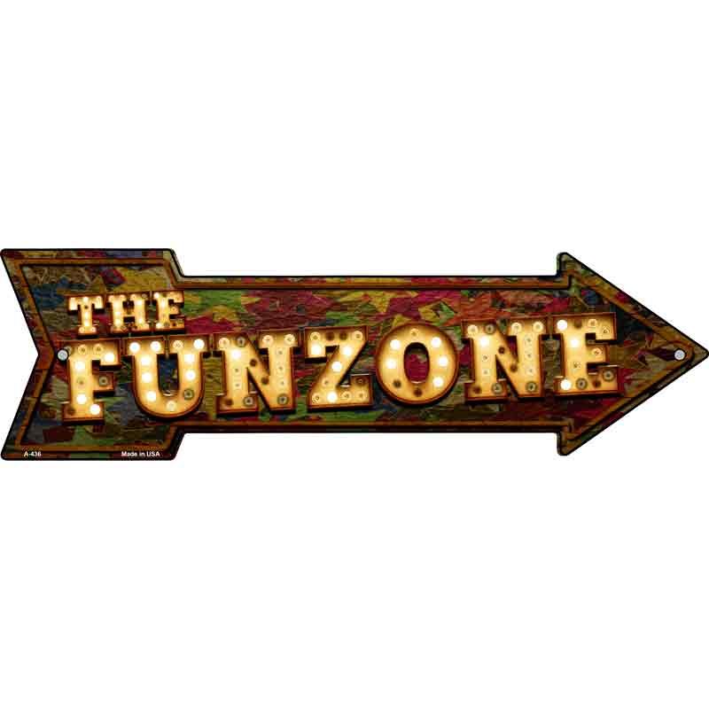 The Funzone Bulb Letters Wholesale Novelty Metal Arrow SIGN