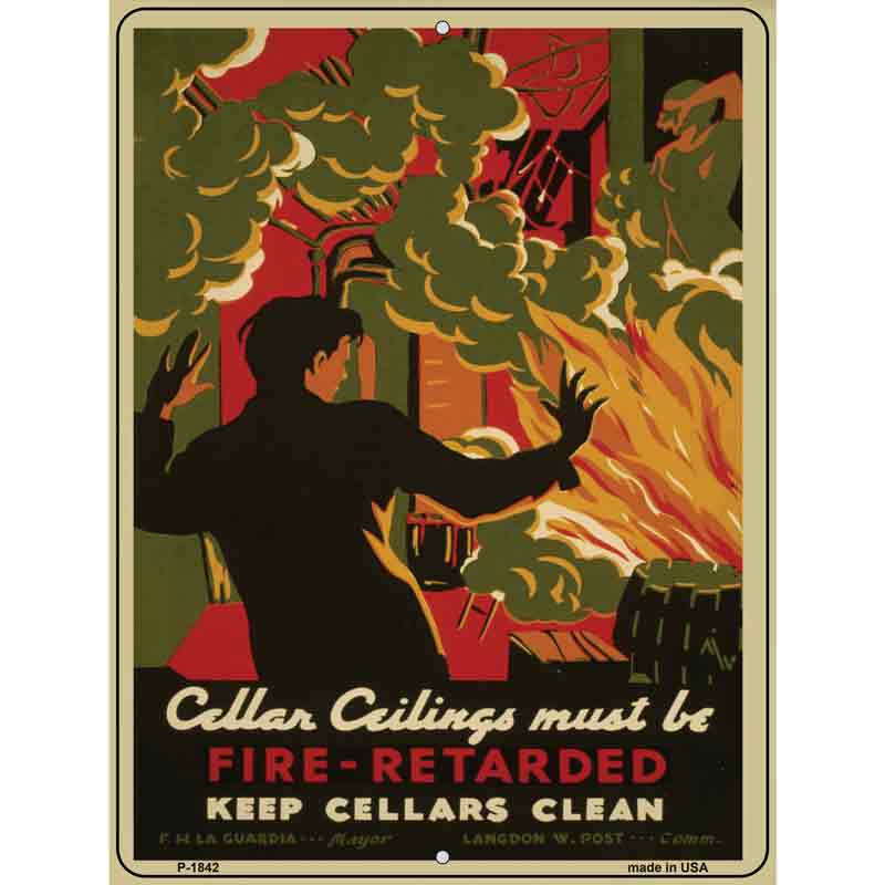 Keep Cellars Clean VINTAGE Poster Wholesale Parking Sign